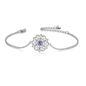 Sunspicems Lotus Bracelet in Sterling Silver