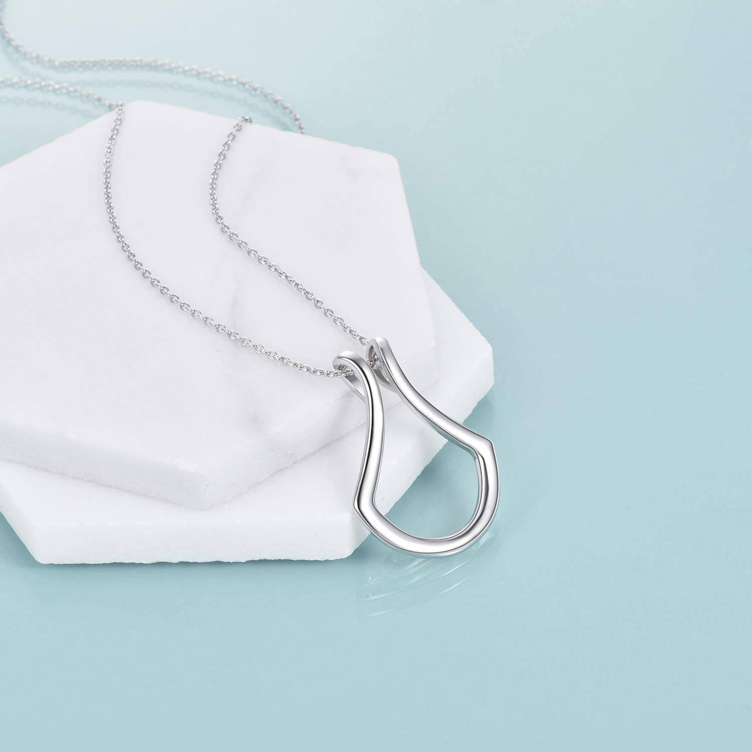 Sterling Silver Ring Holder Necklace Pendant Jewelry - Image 5